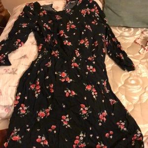 Black floral dress